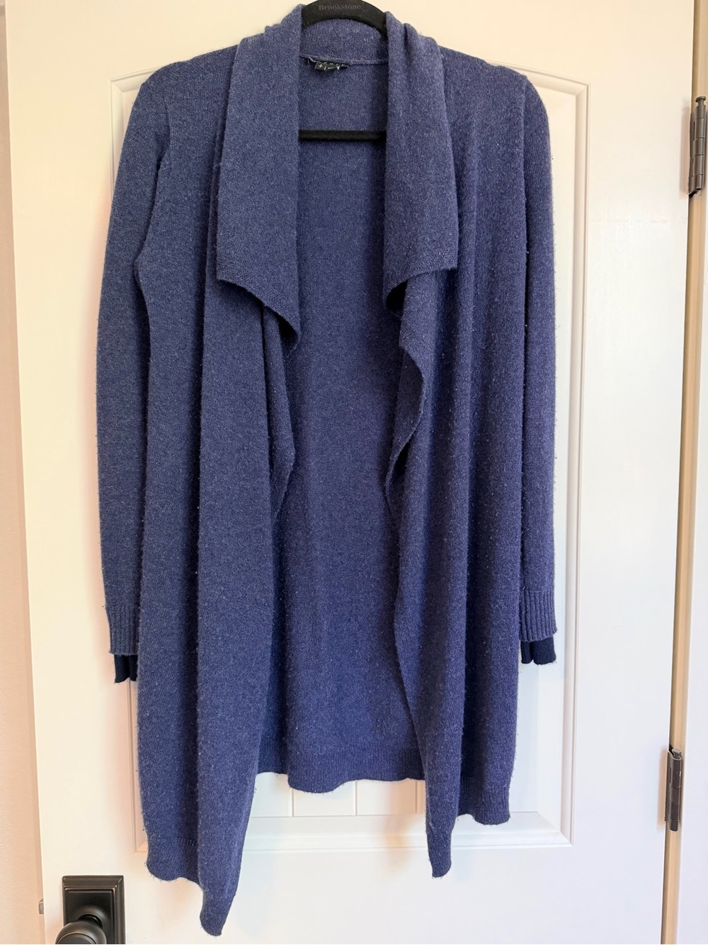 Theory Navy Open-Front Draped Women's Cardigan